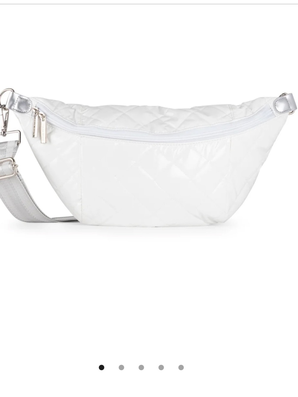 NWT HAUTE SHORE Emily Quilted Blanc White Crossbody Sling